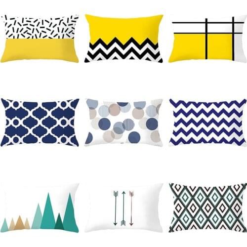 Geometric Chevron Heart Cushion Cover Black and White Polyester Throw Pillow Case Car Sofa Decorative Pillowcases Home Decor