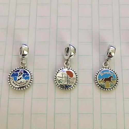 2020 New Silver 925 St. Augustine, Fl.puerto Rico, Beaukant, I Hold Your Heart Forever Charm Diy Original Woman Jewelry Gift