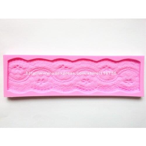 New! Free Shipping Fabric Lace Silicone Mold Cake Decoration Fondant Cake 3D Chocolate Mold Food Grade Silicone Mould 208