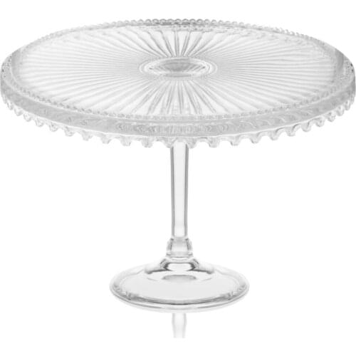 The Mia New Season Trend Gift Decorative Custom Invitations Cake Glass Round Cake & Cake Serving Presentation Stand Dish 28 cm