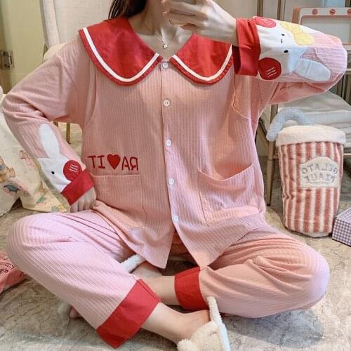 Expectant Mother Nursing Pajamas Set Full Sleeved Pregnant + Postpartum Women Pajamas Modal Sleepwear For Postpartum Mother