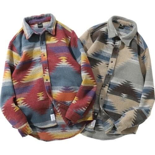 2021 Hip Hop Tie Dye Snap Button Long Sleeve Shirts Men Fashion Casual Streetwear Dress Shirt Coats Male Hipster Shirts Tops