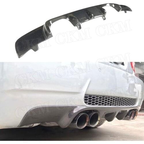 Carbon fiber Rear Bumper lip Diffuser Spoiler for BMW 3 Series E90 M3 2005-2011 Fins Shark Style Skid Plate Car Bumper Guard