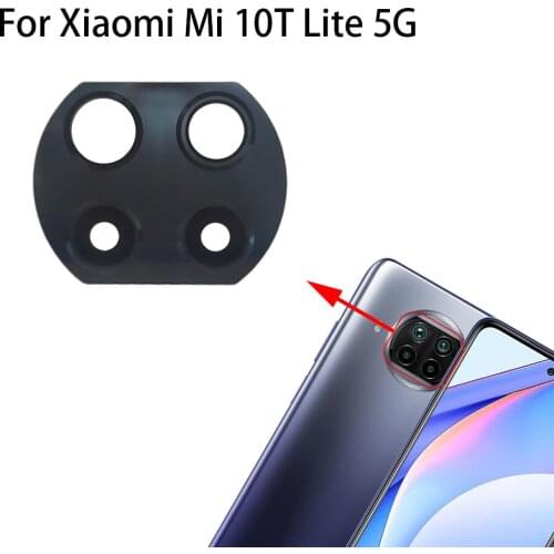 5PCS Rear Back Camera Glass Lens For Xiaomi Mi 10T Lite With Glue Adhesive Sticker Replacement Parts