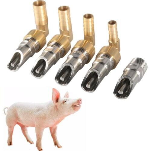 Thicken Stainless steel Piglet Water Tsui 1/2 Inch Pig Automatic Waterer Drinker Nipple Head Farm Watering Supplies