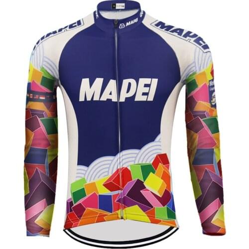 Retro men Long Sleeve Jersey Bike Wear Jersey WINTER FLEECE &THIN Cycling Clothing MTB Ropa Ciclismo