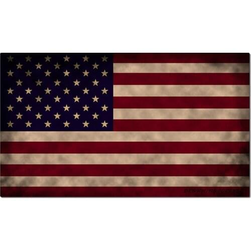 Vintage American Flag Mat Funny Door Indoor/Outdoor/Front Door Mats Non Slip Rubber Mat for Home Non-woven Fabric Top 24x36 Inch