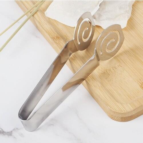 Stainless Steel Tea Bag Squeezer Bread Tongs Barbecue Tongs Food Tongs Cooking Tools Supplies