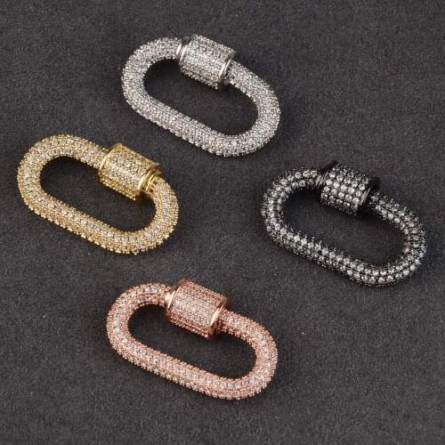 Chanfar Cubic Zirconia Clasps For Handmade Woman Pearls Necklace Bracelet Clasps Accessories For DIY Jewelry Making Supplie