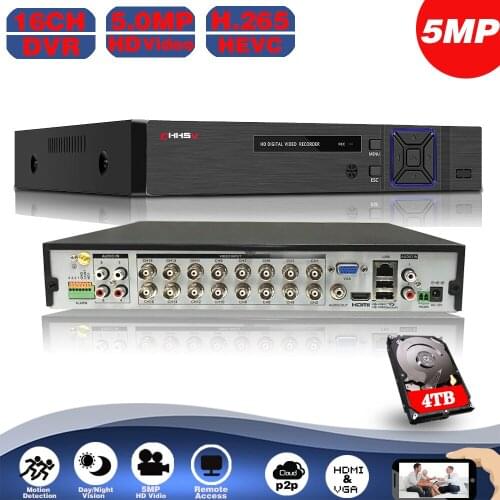 16 Channel AHD DVR 4MP 16CH AHD/CVI/TVI DVR 4M CCTV Video Recorder Hybrid DVR NVR HVR 5 In 1 DVR for surveillance System