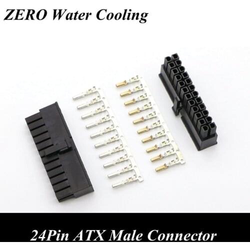 4.2mm 5557 CPU 24Pin ATX Male Connector with 25pcs Terminal pins for PC Modding