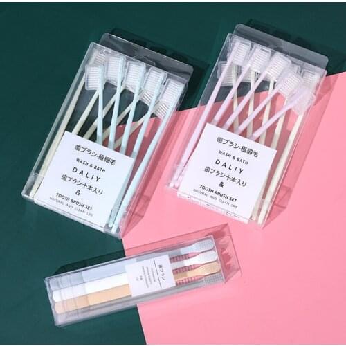 4Pcs 10Pcs Toothbrush Soft Bristle Charcoal Teeth Cleaning Whitening Toothbrushes Soft Dental Mouth Care