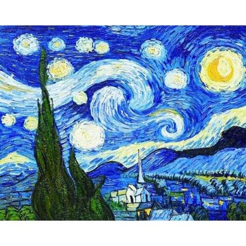 5D DIY Diamond Painting Full Square/Round Drill Cross Stitch Mosaic Van Gogh Starry Sky Diamond Embroidery Rhinestone Gift