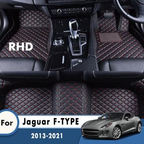 RHD Car Floor Mats For Jaguar F-TYPE 2021 2020 2019 2018 2017 2016 2015 2014 2013 Carpets Custom Auto Accessories Interior Parts