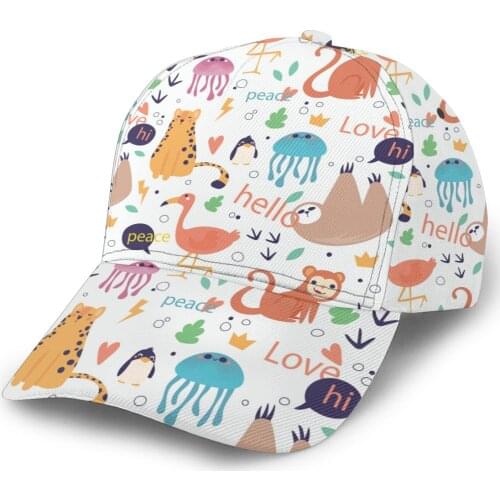 Funny Animals Words Baseball Cap women men snapback caps Classic Style hat Casual Sport Outdoor cap