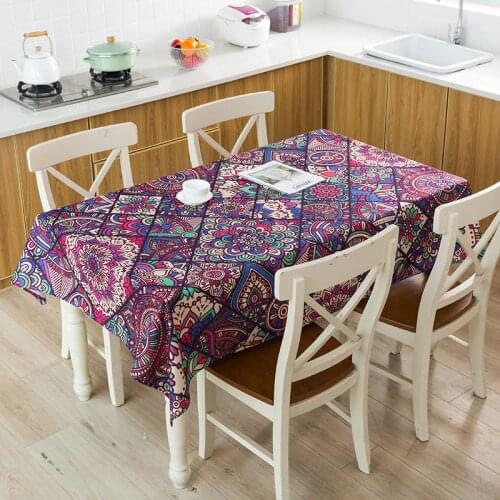 Bohemian Rectangle Tablecloth Table Wedding Decoration Banquet Dining Table Waterproof and Oil Proof Table Cloth Tischdecke