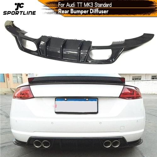 Carbon Fiber Rear Bumper Diffuser Lip Spoiler for Audi TT MK3 Standard 2015 2016 2017 Rear Diffuser