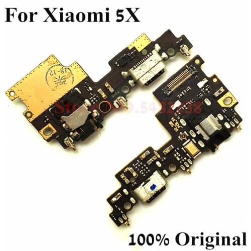 Original USB Charging Dock Port Flex cable For Xiaomi 5X mi 5X charger plug with SIM Card Reader Holder Replacement