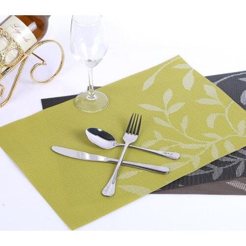 Home Decor Table Mat Stain Resistant Anti-slip Decorative Coaster Pad Mat for Tableware Vinyl Table Placemats Home Accessories