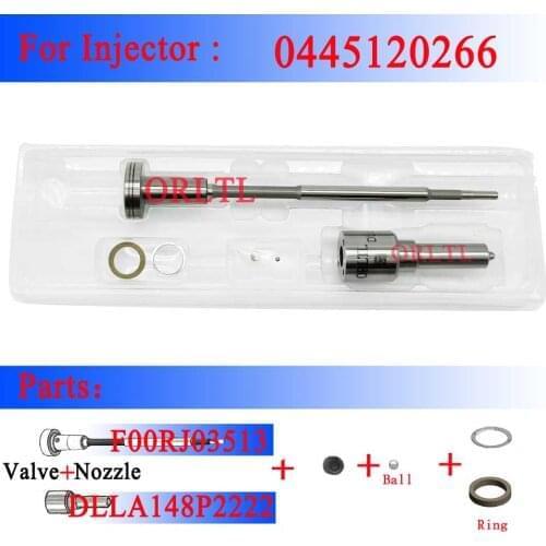 ORLTL 0445120266 Fuel Injector Nozzle DLLA148P2222 Control Valve F00R J01 727 Repair Kits Diesel 0433172222 for Weichai