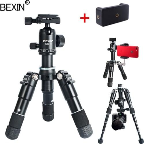 BEXIN Travel flexible portable lightweight camera desktop Tabletop mini ball head tripod phone stand holder mount for DSLR SLR