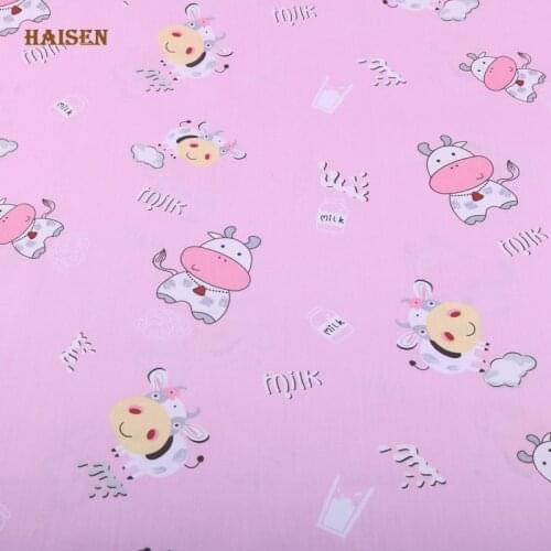 Haisen,Cartoon Printed Twill Cotton Fabric,DIY Quilting Sewing For Baby&Children Sheet,Pillow,Cushion,Toys Material,Half Meter