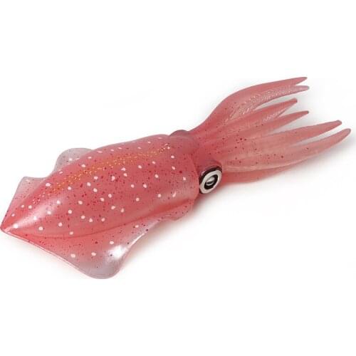 Red Squid Animal Figure Collectible Toys Sea Animal Cognition Action Figures Kids Plastic Model Toys