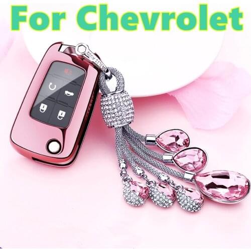 For Chevrolet mrlibu cruze cavalier SAIL 3 2018 Car key set colorful key shell key bag pendant gift car decoration accessories