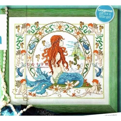 Higher Cotton Counted Cross Stitch Kit The Belle of the Sea Daughter of the Sea Fairy Goddess Mermaid