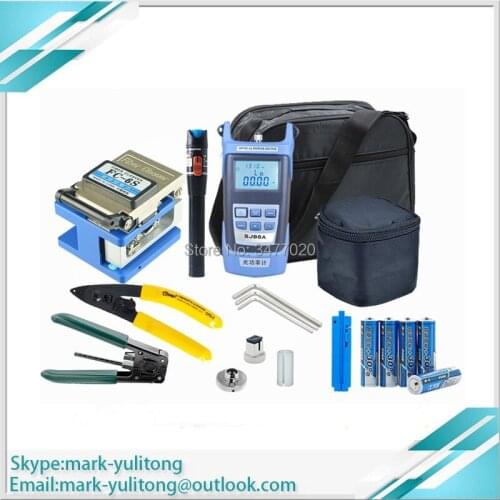 FTTH Tool Kit leather cable cable stripping bag cutting knife optical power meter red light pen