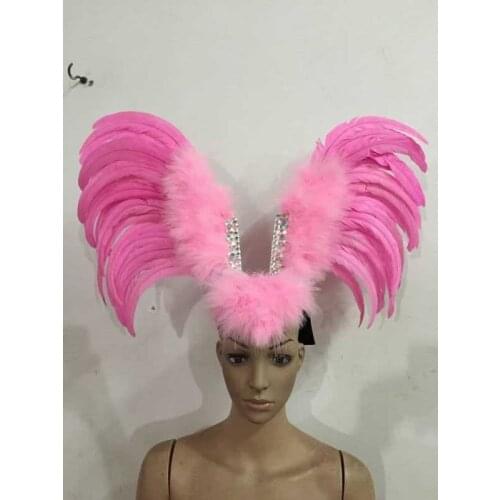Feather clothing Stage performance catwalk carnival Headdress flower pubs party Mens wear womens clothing