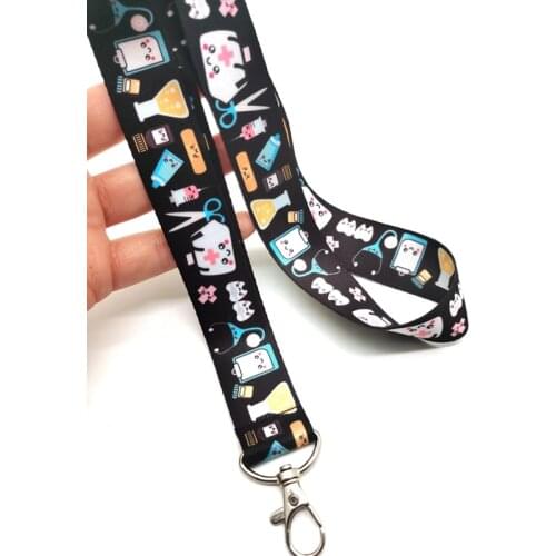 Hot 10 pcs Doctors nurse Neck Strap Lanyards Key Chain Accessories