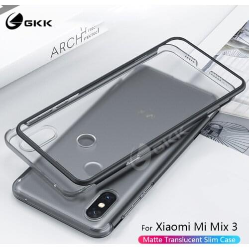 GKK Slide Case for Xiaomi Mi Mix 3 Case 2 in 1 Anti-knock Translucent Matte Feel Slim Hard cover for Xiaomi mi mix3 case Coque