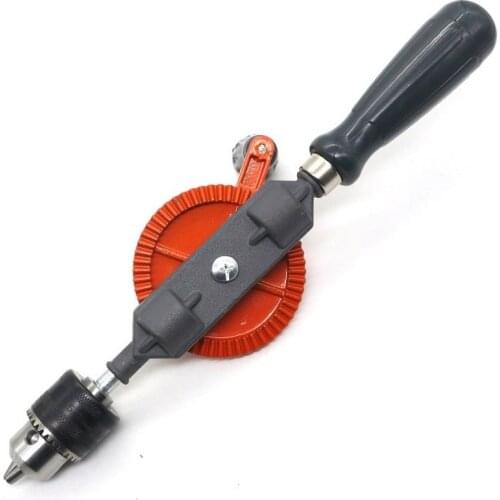 Hand Drill Powerful 3/8 Inches (1.5-10Mm) Capacity Precision Chucks Cast Steel Double Pinions Manual Drill For Wood Plastic Acry