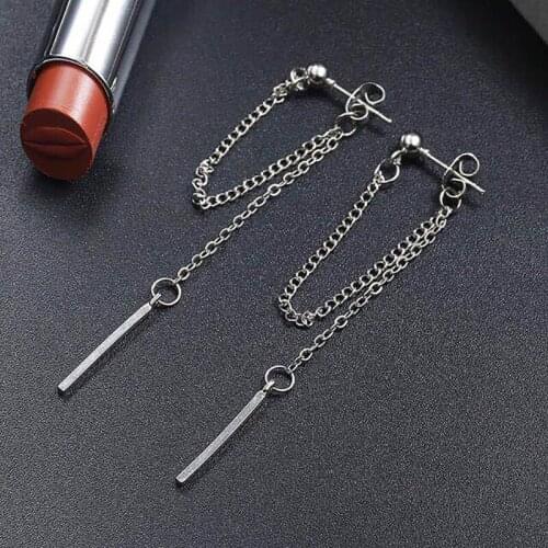 Earrings Jewelry Korean Fashion Romantic Pink Crystal Tassel Long Earrings for Women Girls Elegant Sweet Dangle Pendientes Gifts