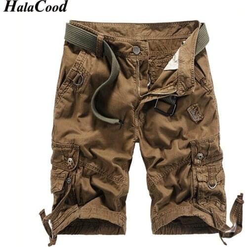 HALACOOD Brand Men Summer Shorts Fashion Beach Shorts Mens Casual Shorts Military Short Pants Male Bermuda Cargo Overalls 40