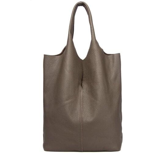 Casual Genuine Leather Women Shoulder Bag Large Female Totes Bag Composite Lady Handbag Brand Designer Cowhide Leather Bag Purse