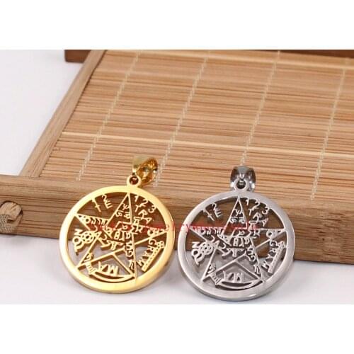 Choose 1pcs Stainless steel Fashion New design religious satanic worship Charms pentagram Pendant no chain