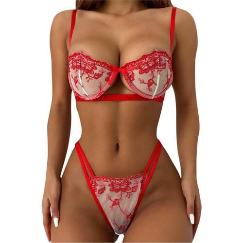 Sexy Lingerie Plus Size Crotchless Embroidery Lingerie Costume Slut Gauze Underwear Sexy Womens Satin Lace Lingerie Nightwear