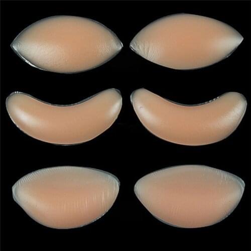 1 Pair Silicone Breast Form Supports Artificial Spiral Silicone Chest Fake False Breast Prosthesis Super Soft Sponge Pad