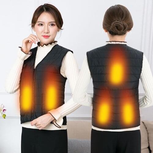 1PC Men Women Outdoor USB Infrared Heating Vest Thermal Winter Warm Sleeveless Jacket Clothing High Quality S/M/L/XL/XXL/XXXL