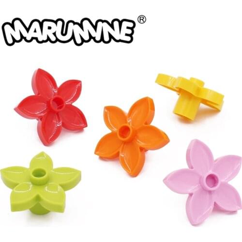 MARUMINE Big Size Blocks Parts Flower 20PCS Classic Bricks MOC Garden Forest Bulk Accessories Compatible Toys for 3+ Kids