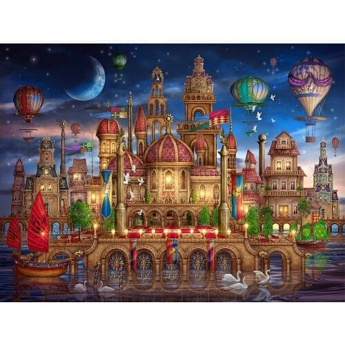 A7906 11CT/14CT/18CT/25CT/28CT night snowing patterns Counted Cross Stitch DIY Cross Stitch Kits Embroidery Needlework Sets
