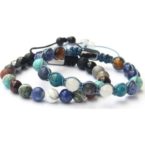 Bracelet Couples Jewelry Stainless Steel Natural Rope Chain Ailatu New Hand-made Present, Gift , Accessories Strand All Stone