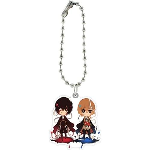 TAFREE Bungo Stray Dogs Acrylic Charm Key Ring 2021 Mini Wedding Anime Characters Lovers Romantic PVC Keychains
