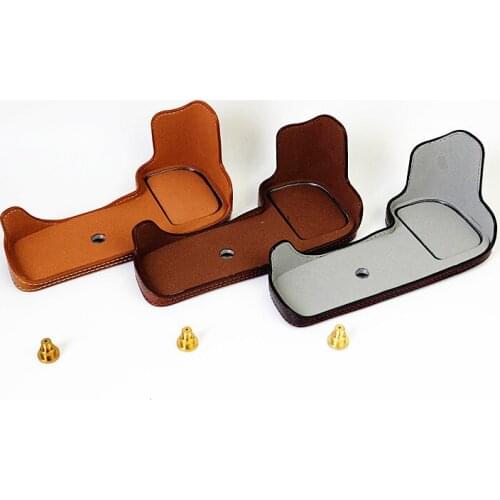 PU Leather Half Body Camera Bag Case For Nikon D810 D800E D800 PU Leather Half Body Set Cover With Battery Opening