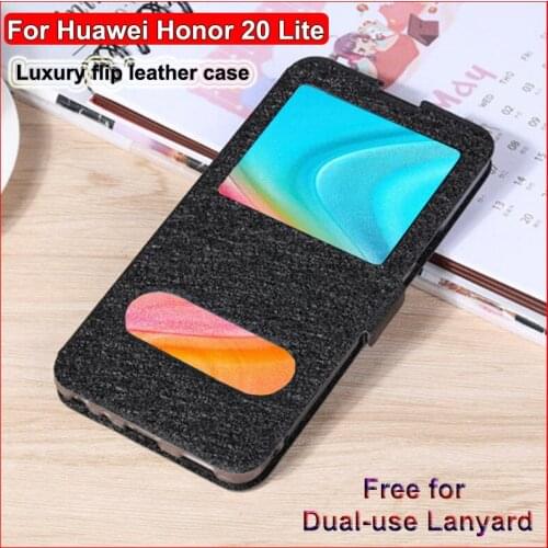 Front window cover For Huawei Honor 20 Lite Case Honor20 Lite PU leather phone Cases For Huawei Honor 20 Lite 20Lite flip shell