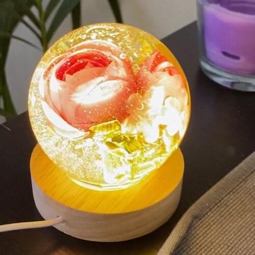 DIY Silicone Epoxy Resin Sphere Mold Crystal Ball Small Mirror Night Lamp Mould Round Night Lighting Artwork USB Lamp Holder