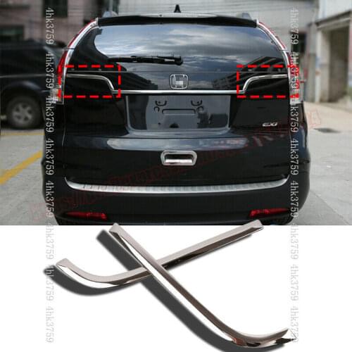 For Honda CRV CR-V 2012 2013 2014 2015 2PCS ABS Chrome Stainless Rear Trunk Mouling Covers Trim