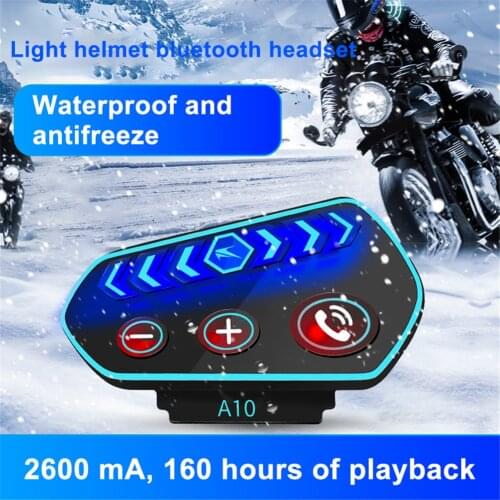 Motorcycle Helmet Headset 5.0 Wireless Handsfree Stereo Earphone Waterproof LED Motorbike Helmet Intercom MP3 Speaker